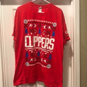 LA Clippers ugly Christmas t-Shirt tee XL